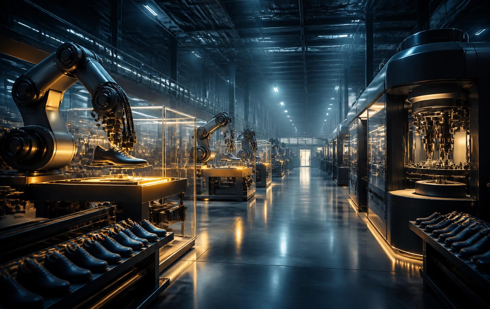 SAROVA production hall with robotic assembly cells