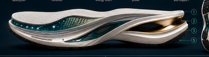 S-CORE X midsole technology with five engineered zones