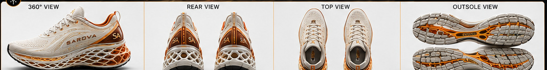 Phoenix X1 360°, rear, top and outsole views